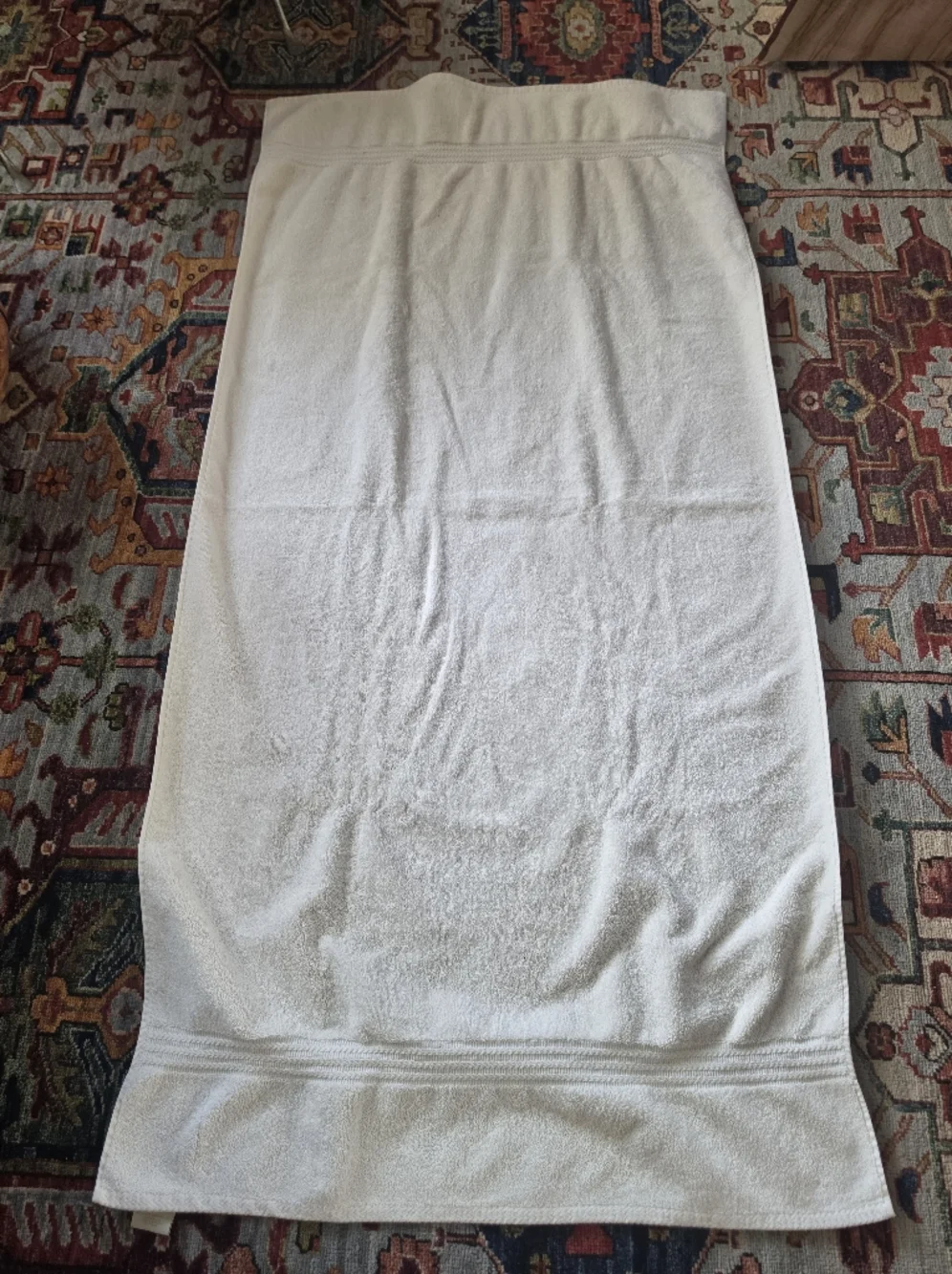 Boutique Off-White Cream Bath Sheet - Plush 100% Turkish Cotton Loops XLG EUC